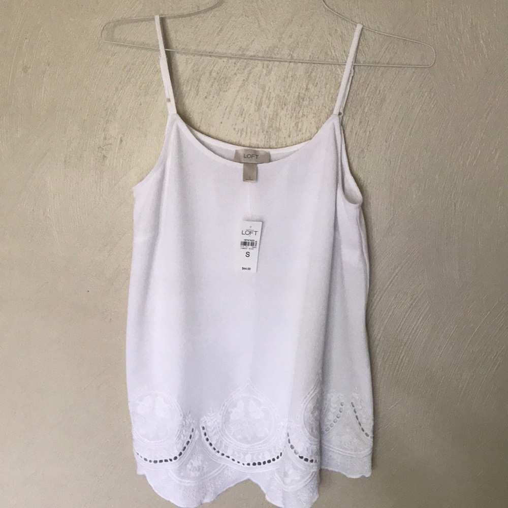 Loft white tank, size small. New with tags.